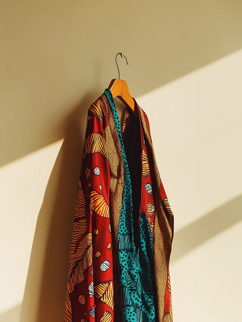 Création sur mesure — robe en tissu wax, pièce unique Dame en Soi